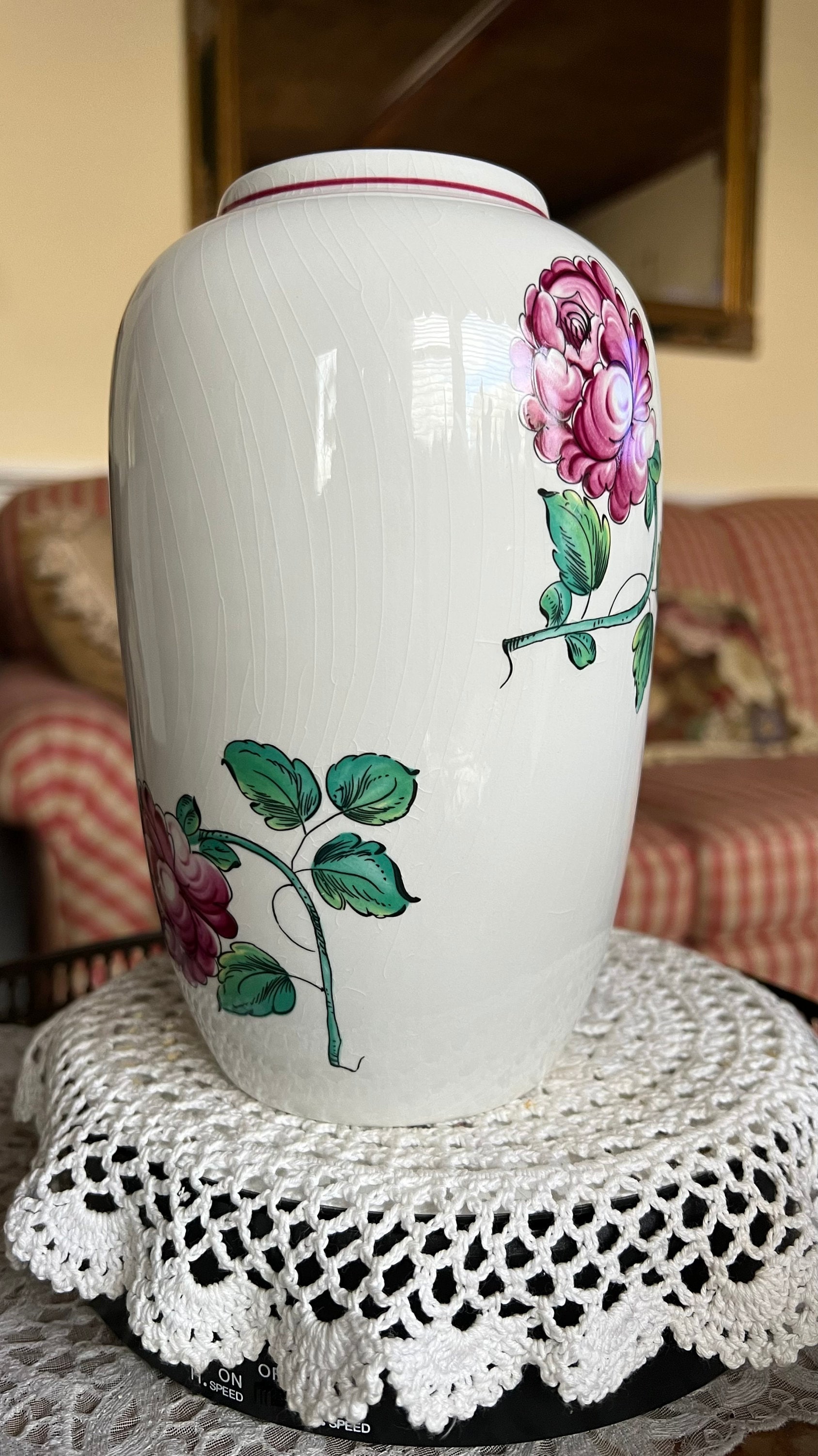 Country Garden Peony Strasbourg Flowers Vase by Tiffany and Co