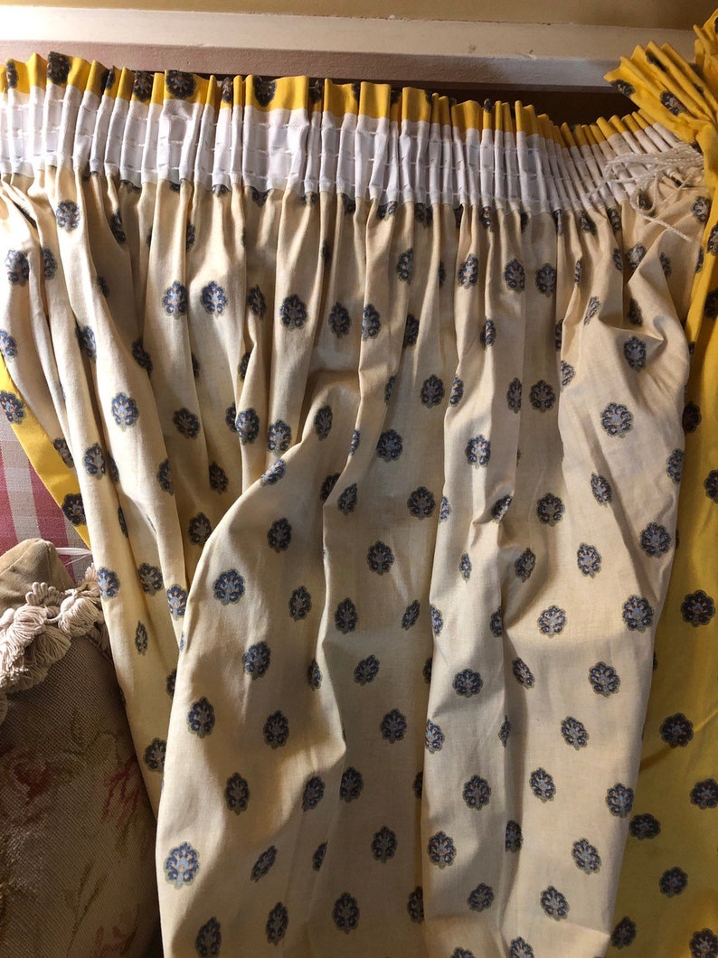 French Country Provence Pair Of Drapery Curtains Home Living