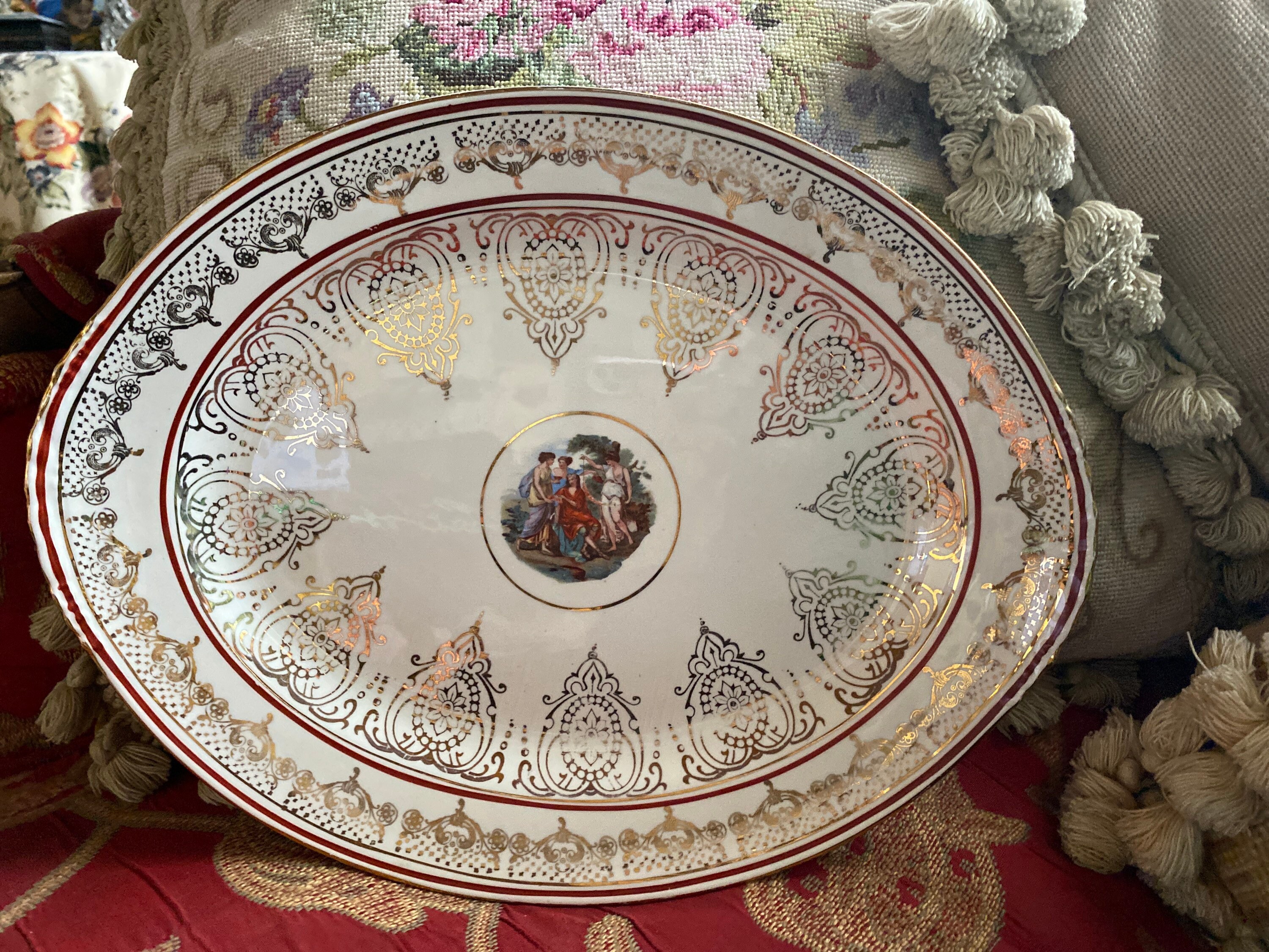 Classic European Homer Laughlin Eggshell Nautilus Portrait Platter Tray Etsy UK