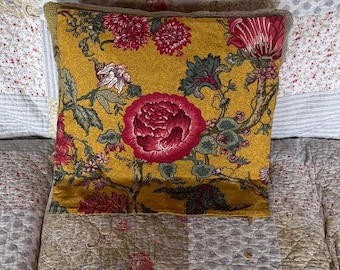Country French Style “Wells Palampore” Jacobean Floral  Pillow Cover