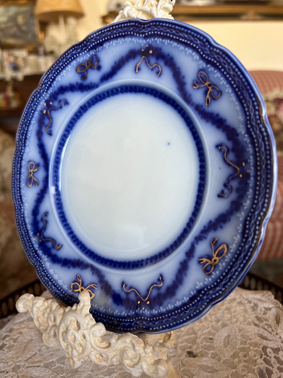 フローブルー Wood & Son Flow blue アンティーク プレート フローブルー Wood & Son Flow blue アンティーク プレート フロー