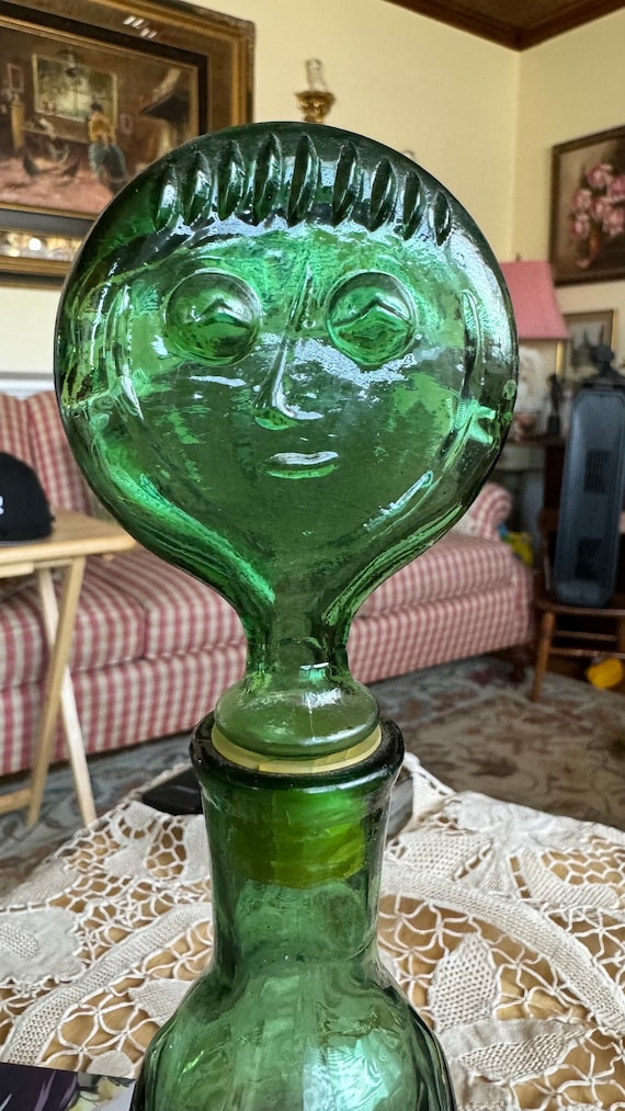 Whimical Vintage Kosta Boda Eric Hoglund Art Glass Face Stopper