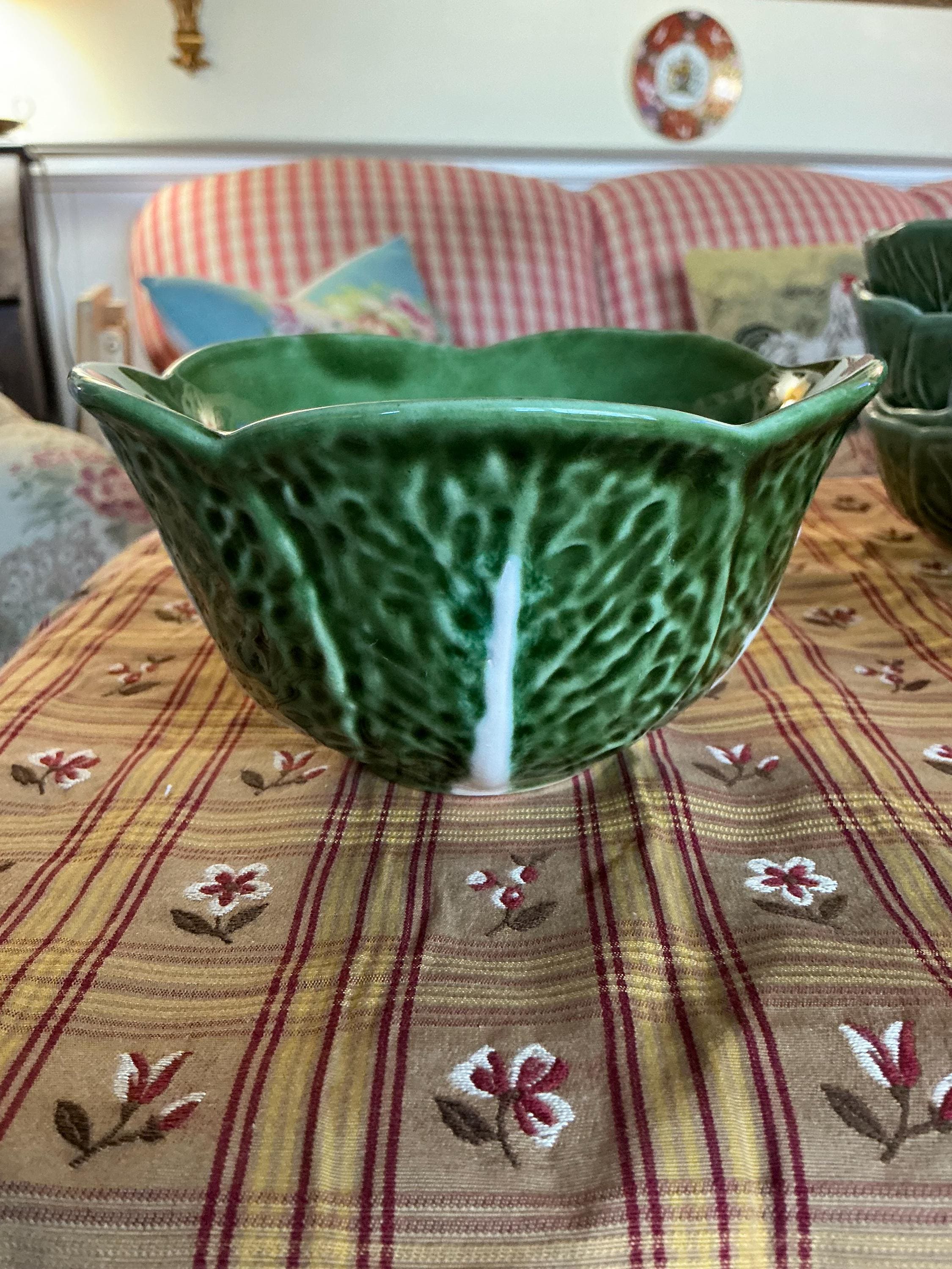 Country Majolica Cabbage Small Serving Bowl by Olfaire - Etsy