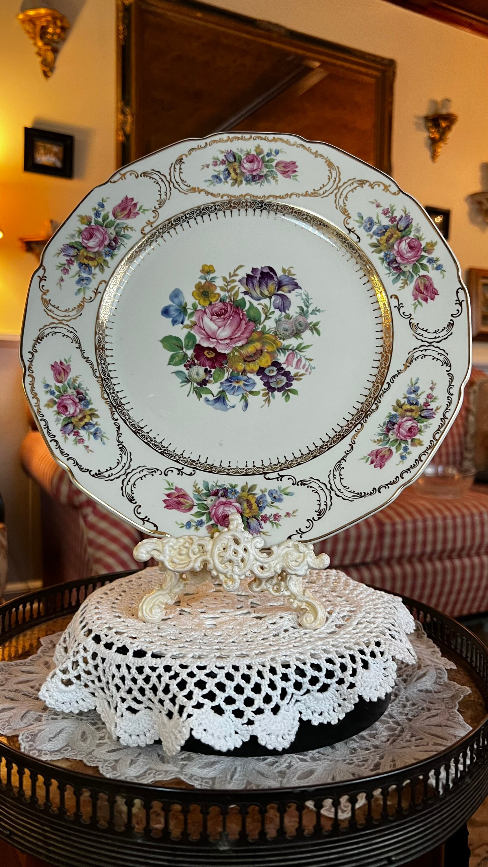 European Rosenthal Continental Ivory Queen Bouquet Plate - Etsy