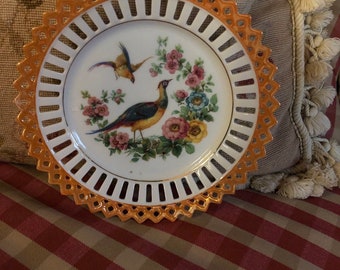 European Pheasant Birds and Floral Schumann Babaria Plate