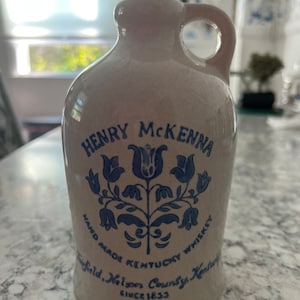 Farmhouse Stoneware Henry McKenna Kentucky Whiskey Jug
