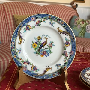 アンティーク ミントン 鳥文プレート 「山鶉」サインあり Minton Bird Plate - Etsy