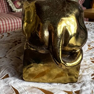 The Vigilant Lion Brass Sculpture Bookend Mid Century Antonio Canova - Etsy