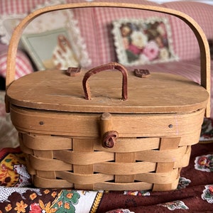Farmhouse Longaberger Purse Mini Picnic Basket