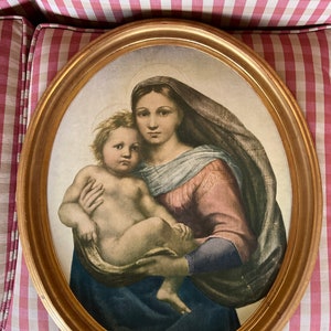 Religious Raphael Madonna with Child CardBoard Print Frame