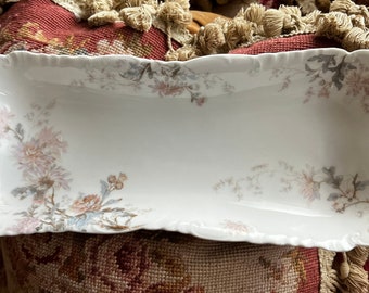 Shabby Chic Cottage French Country Floral Bouquet Limoges Tray