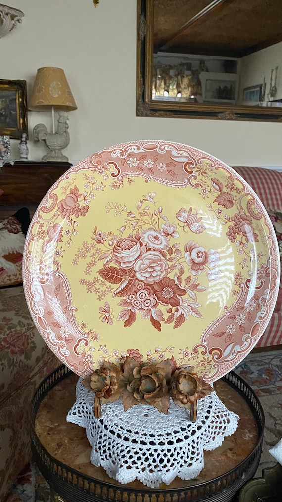 French Country Spode Archive Collection Blue Rose Platter Plate - Etsy