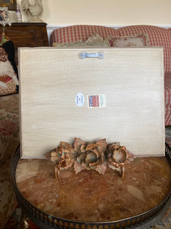 Italian Florentine Sezzatini Firenze Wood Still Life Decorative