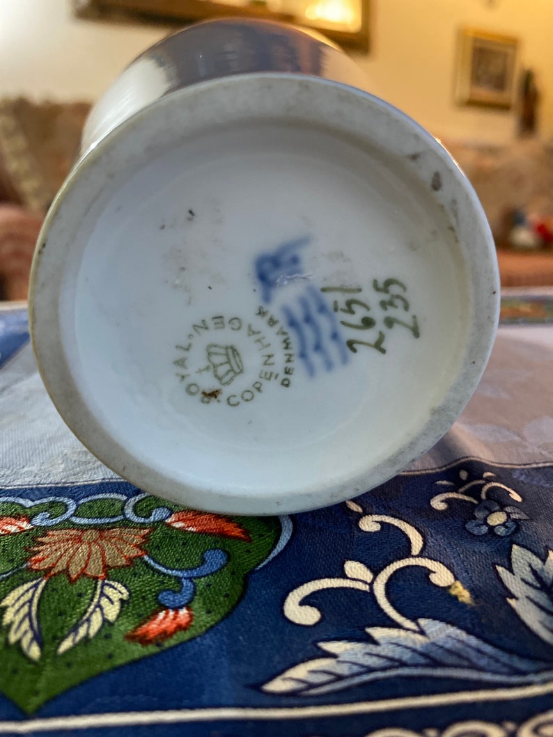 European Country Royal Copenhagen Vase Margaret and Harebell Flower