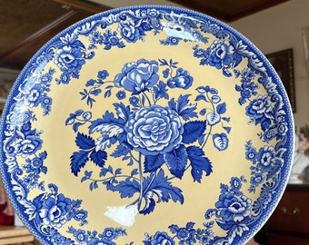 English Country Spode Garden Collection British Flowers Rosa Platter Plate