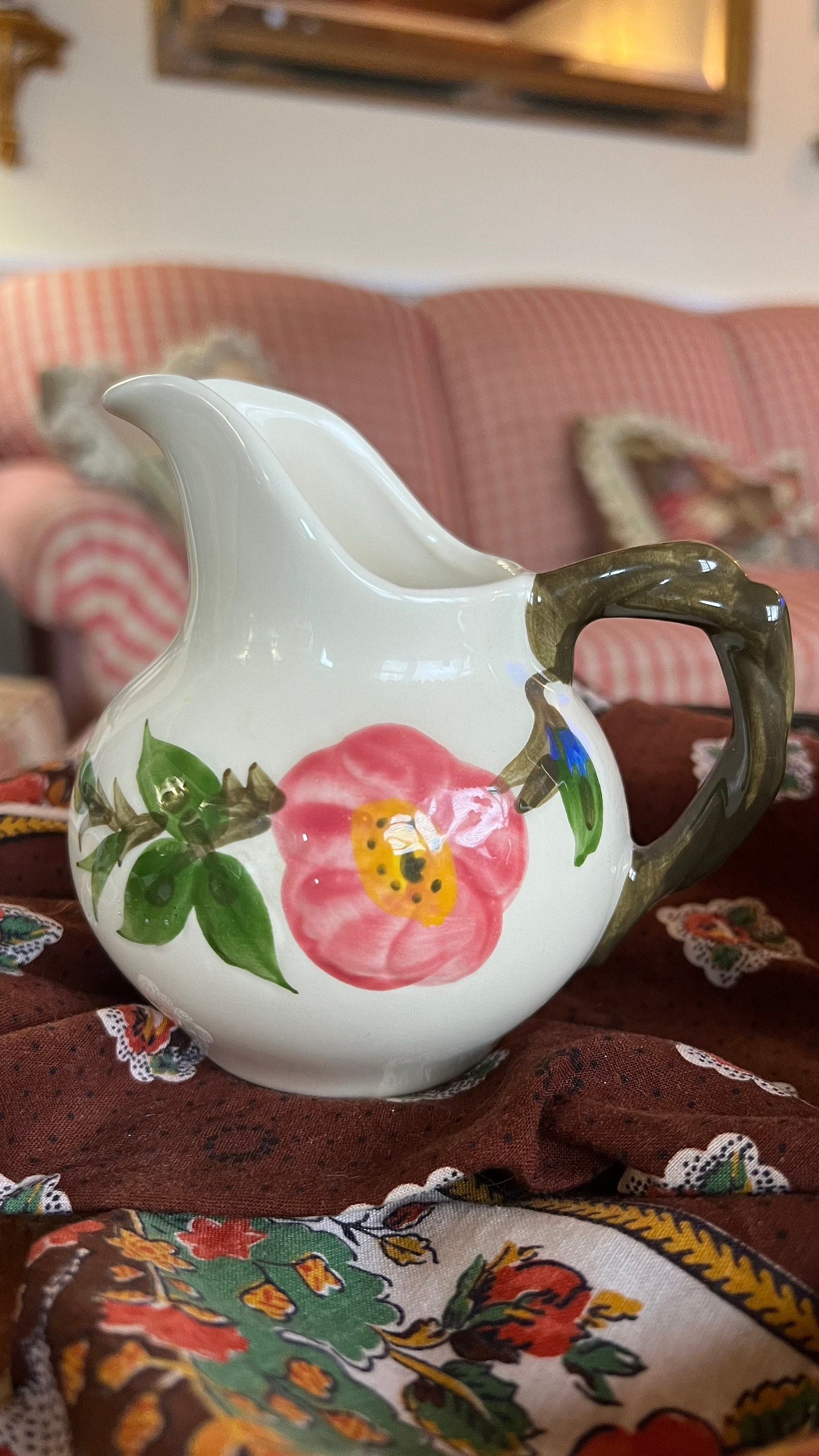 デザートローズ　台付き クラシックフランシスカンデザートローズシュガーボウル＆クリーマー