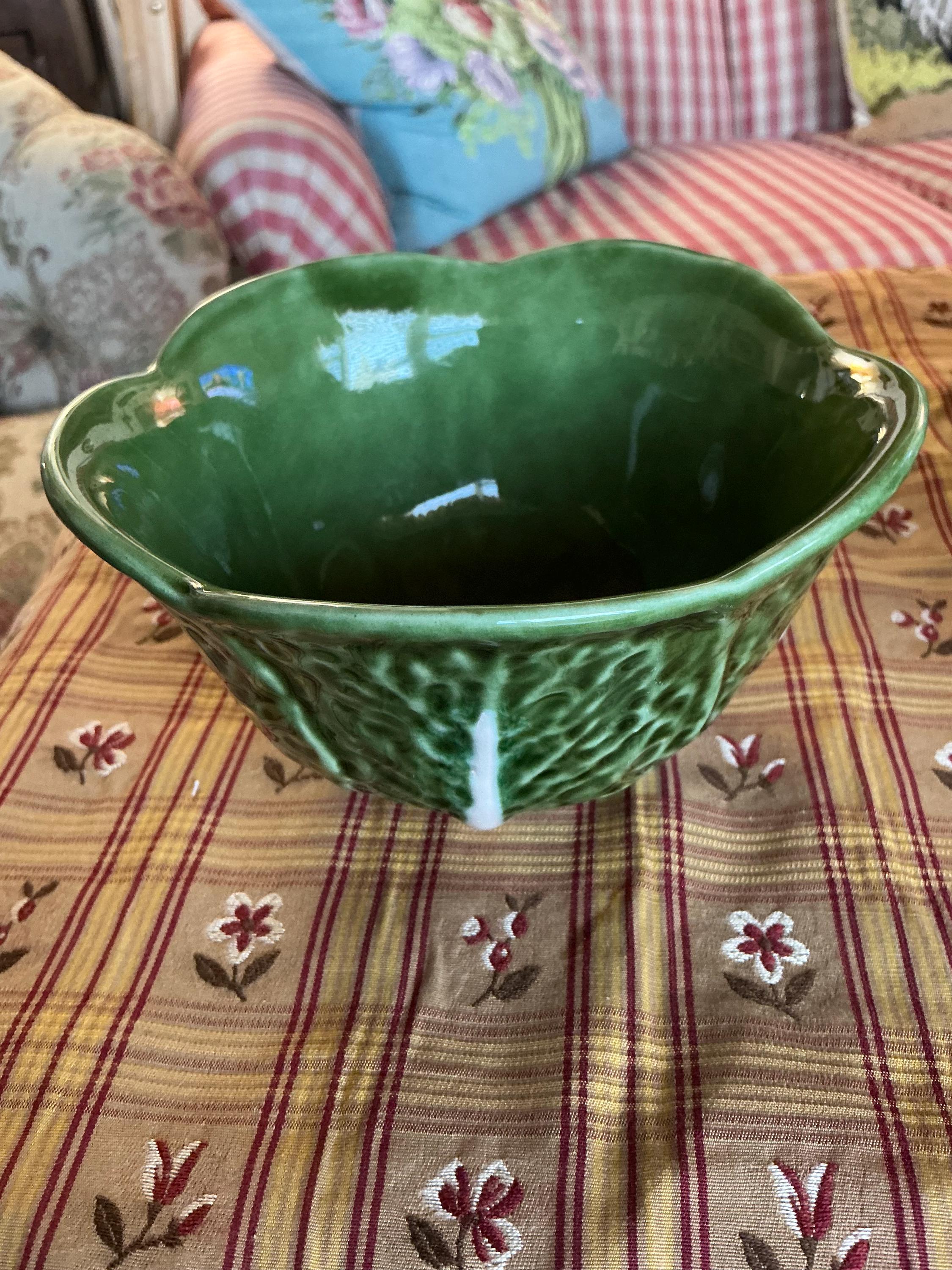 Country Majolica Cabbage Small Serving Bowl by Olfaire - Etsy
