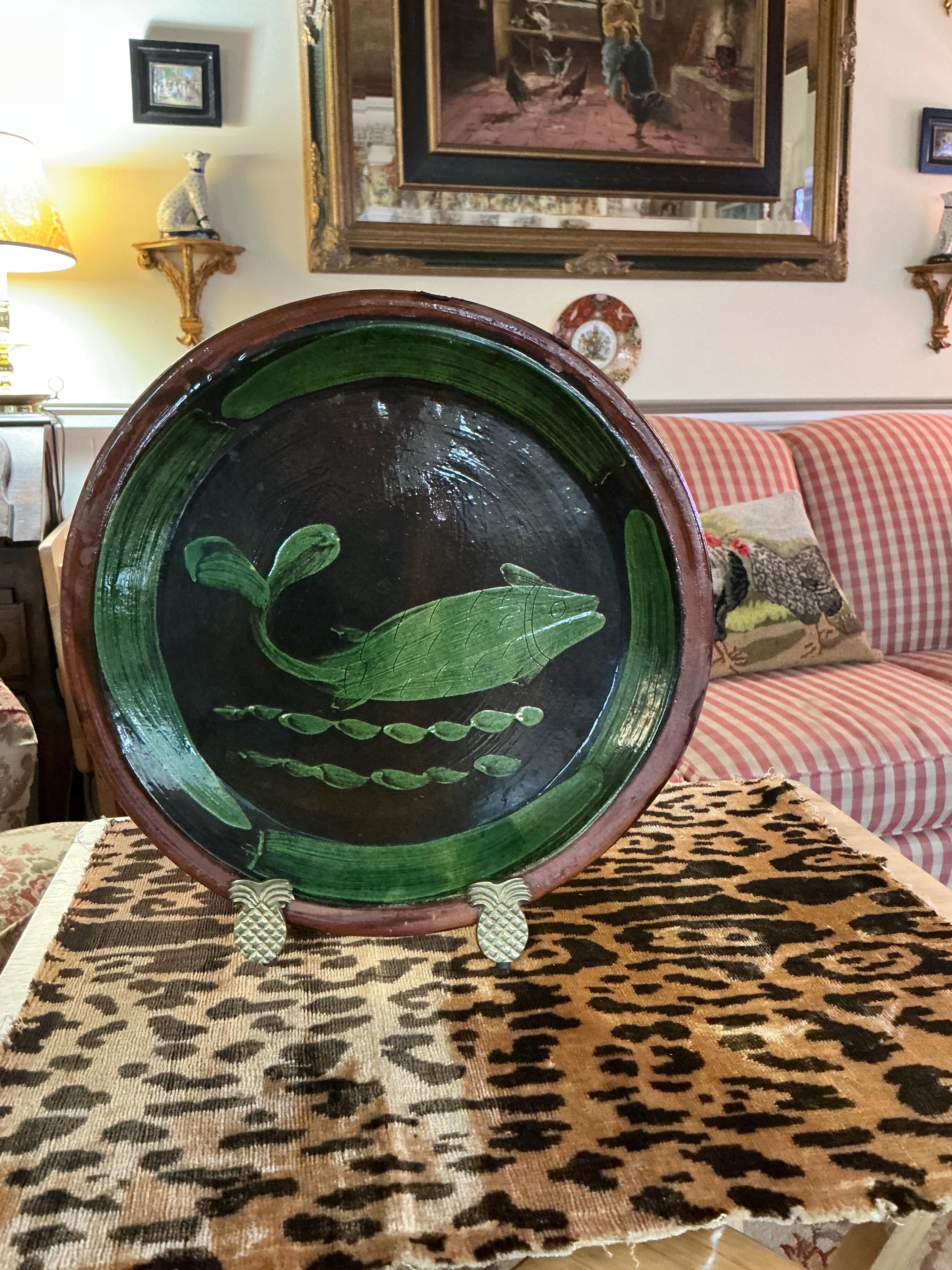 ヴィンテージカントリーハンドメイド手描きメキシコ陶器パタンバン