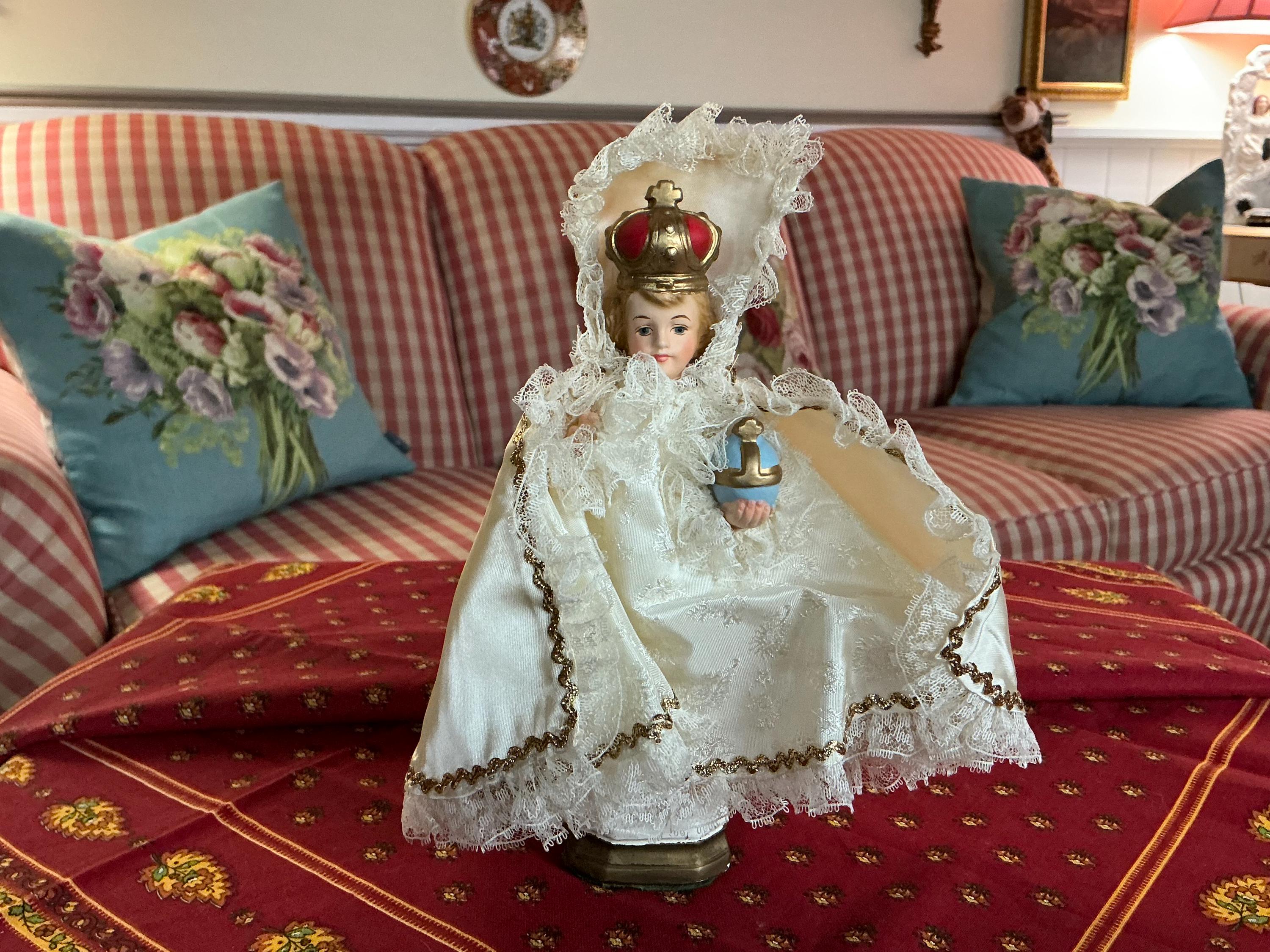 Infant of Prague Baby Jesus Chalkware Infant Of Prague Statue In