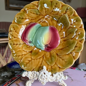 French Country Provence Apple Fruit & Leaves Sarreguemines Portieux Vallerysthal Plate