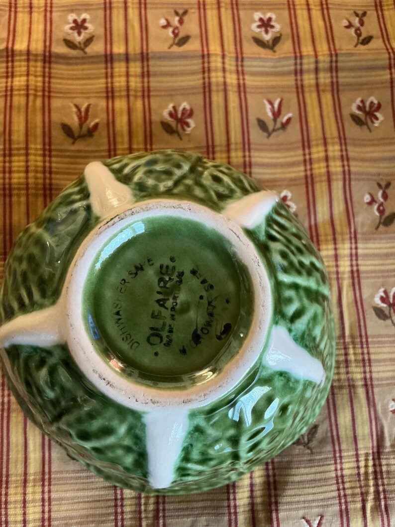Country Majolica Cabbage Small Serving Bowl by Olfaire - Etsy