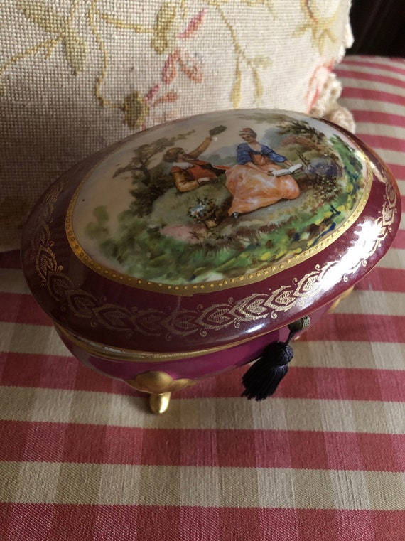 European Romantic Victorian Trinket Jewelry Box