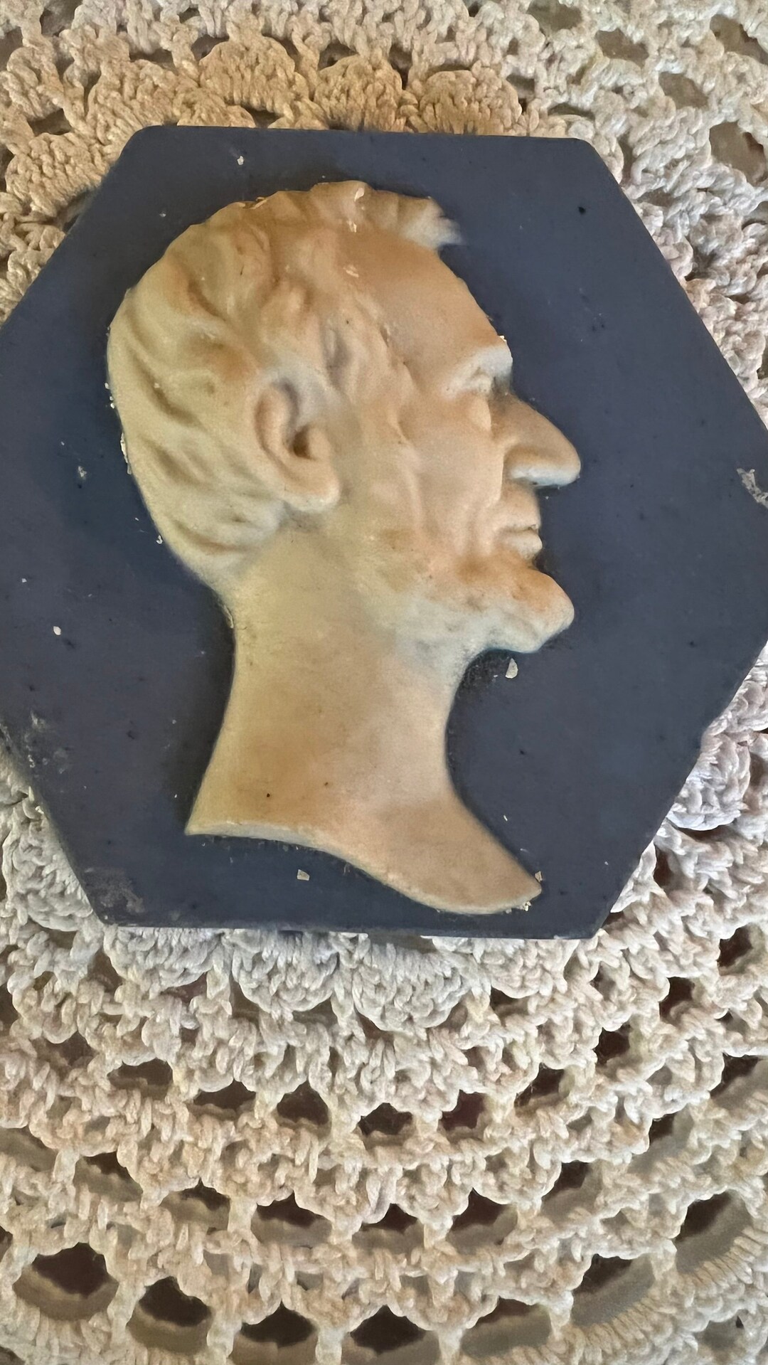 Vintage Mosaic Tile Co Zanesville Ohio Abraham Lincoln Pottery Tile Etsy