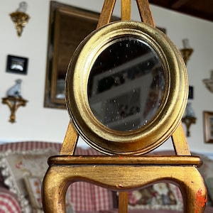 Italian Florentine Gold Wood Oval Classic Mirror