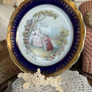 French Provence Limoges Black and Gold Victorian Plate