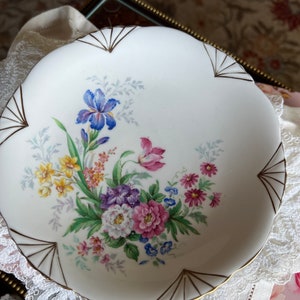 English Country Royal Stanford Floralia Pedestal Small Cake Stand