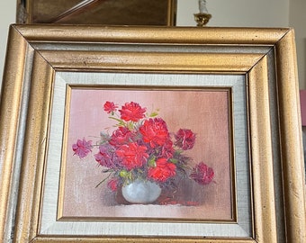 Provence Country Roses Floral Bouquet Painting Framed Art by Robert Cox