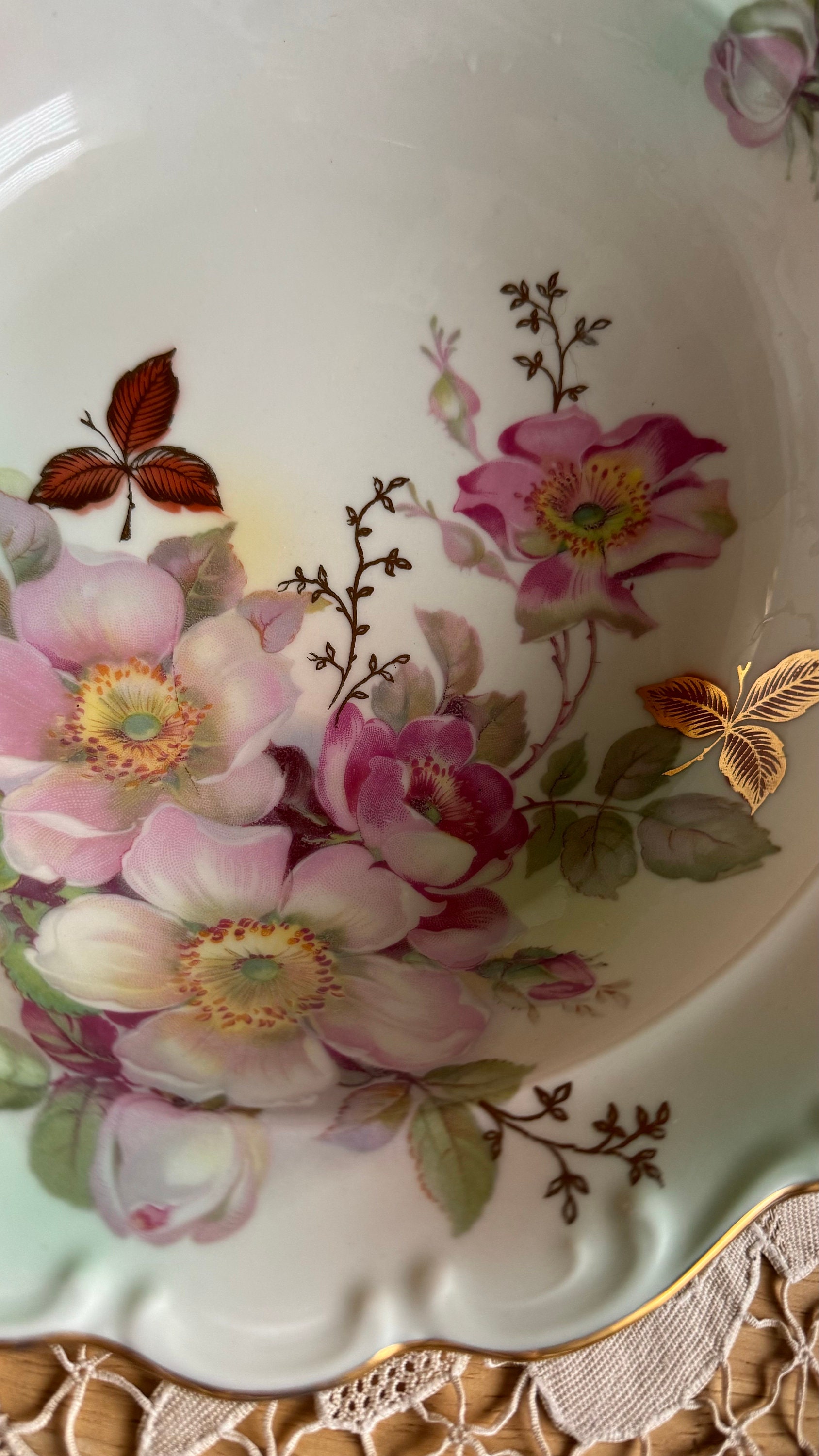 Handpainted Schumann Arzberg Germany Wild Rose Blush Bowl - Etsy