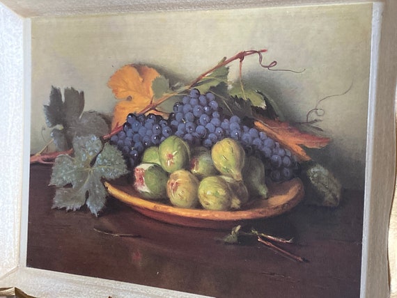 SEZZATINI イタリア製 ハンドペイント木製トレイ プレート アンティーク Italian Florentine Sezzatini Firenze Wood Still Life Decorative