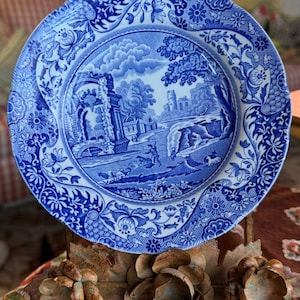 Prato italiano francês Country Spode Blue Room Blue