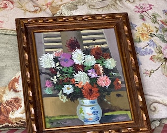 Français Country Bouquet floral de fleurs sauvages Peinture à l’huile