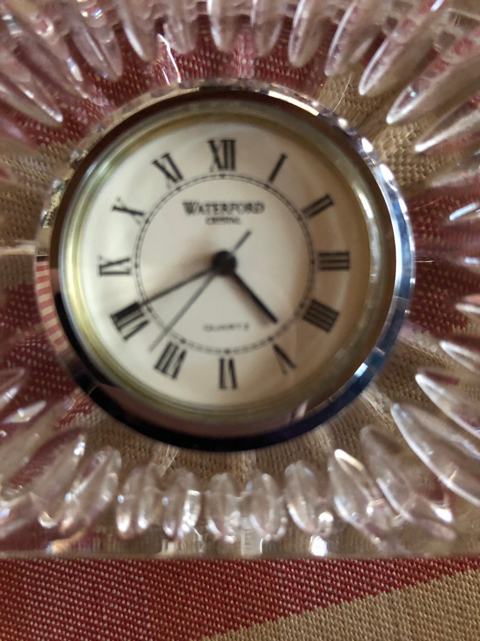 Traditional Waterford Crystal Oval Desk Clock Etsy