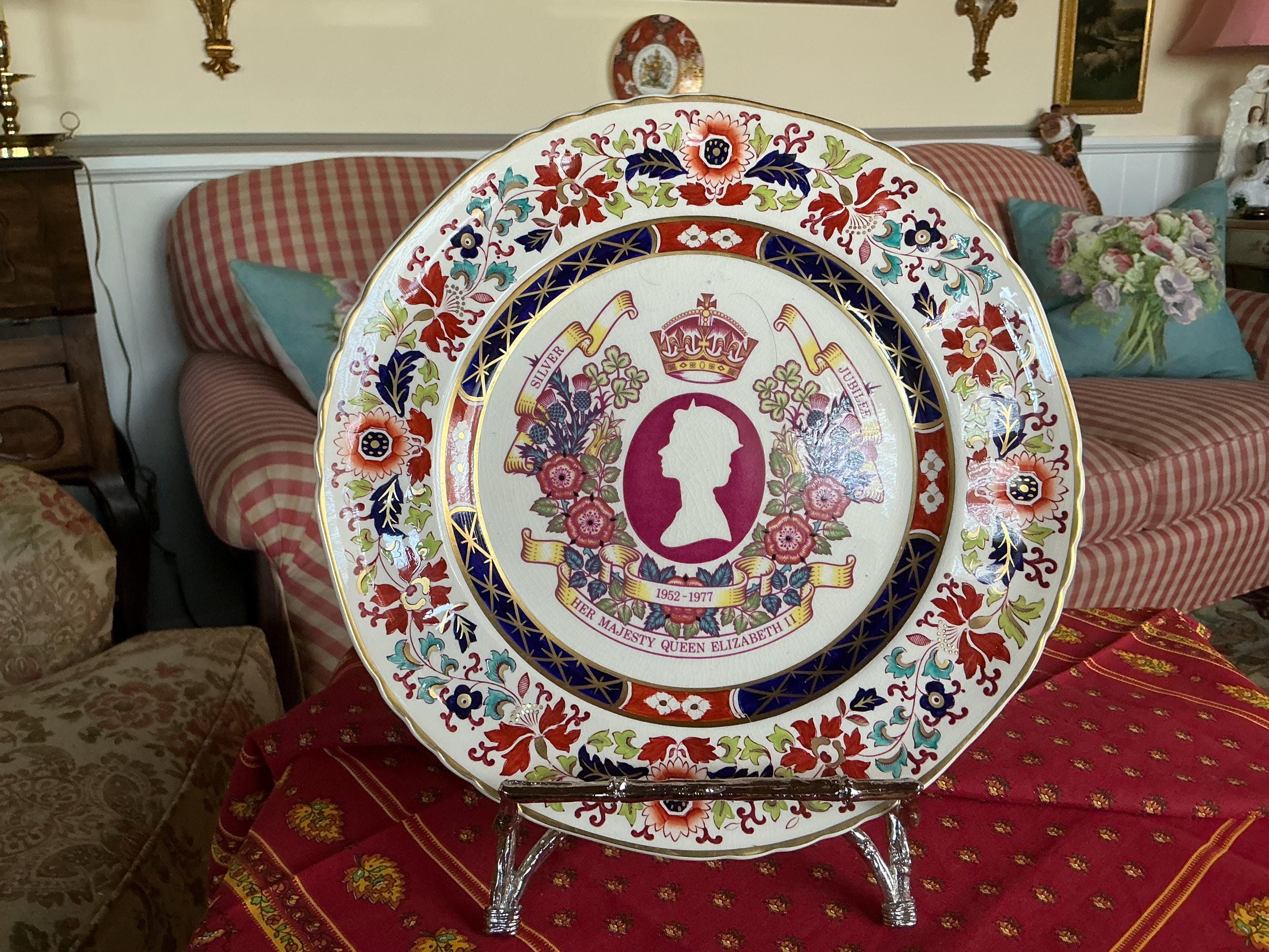  エリザベス2世 シルバージュビリー プレート エリザベス2世女王 シルバージュビリープレート 1952 1977 アダムス
