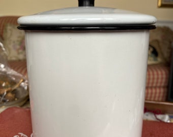 Classic Farmhouse French Enamel Canister