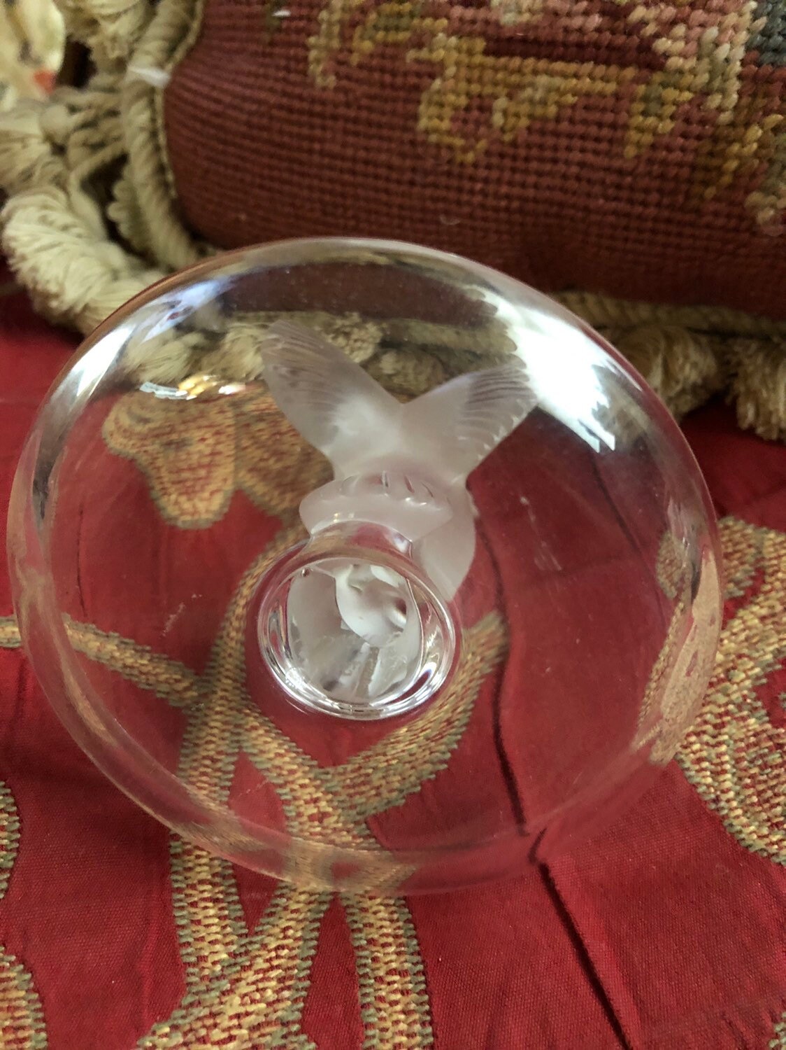 LALIQUE ラリック フランス クリスタル 鳩 リングホルダーアンティーク ラリック クリスタル 鳩 リングホルダー タリー ウィングス