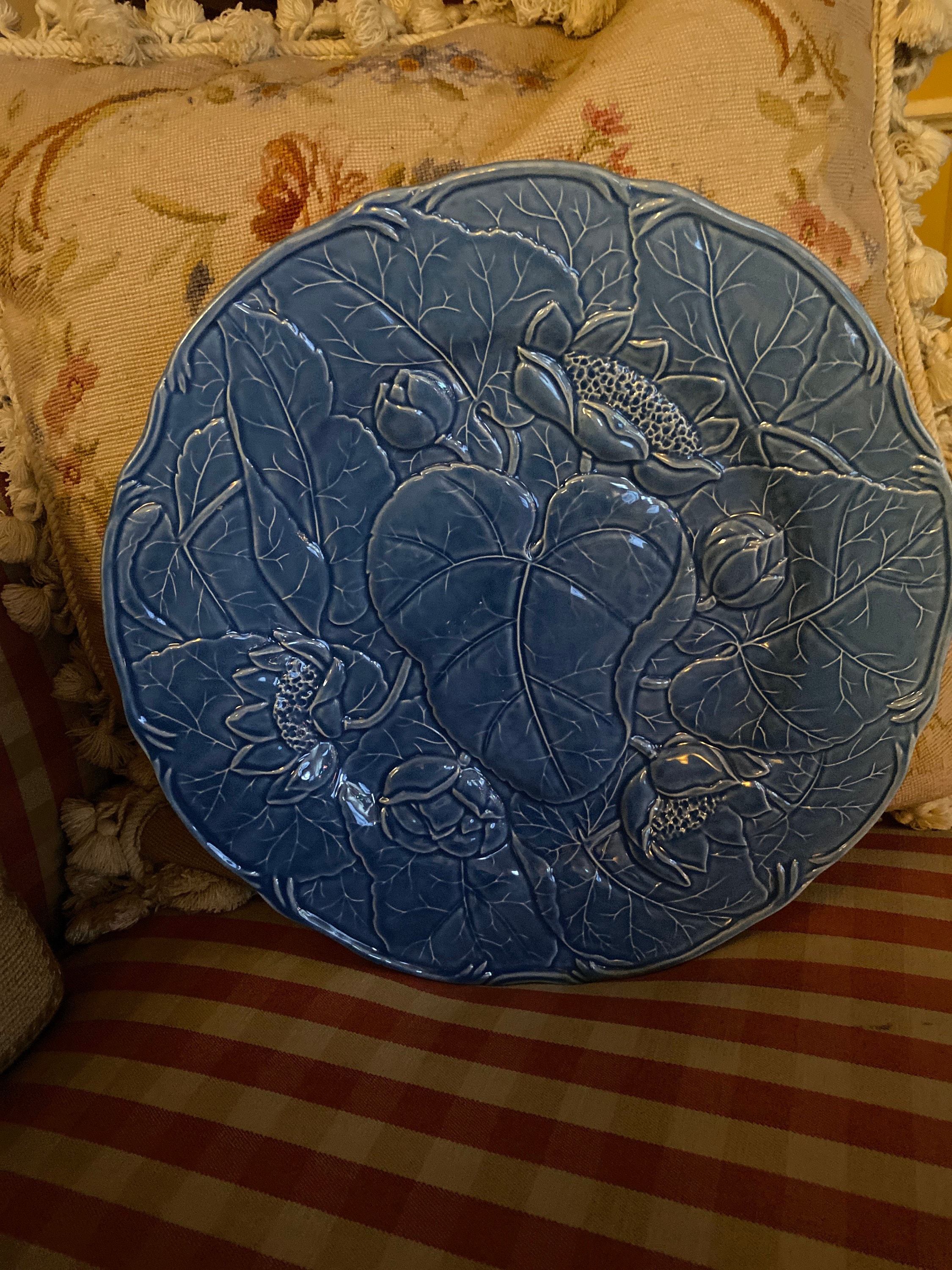 Bordallo Pinheiro Blue Sunflower Platter Plate - Etsy