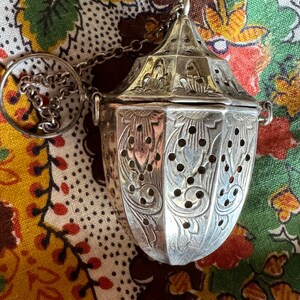 English Country Whimsical Cartier Sterling Silver Tea Ball Holder