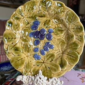 French Country Provence Grape Fruit & Leaves Sarreguemines Portieux Vallerysthal Plate