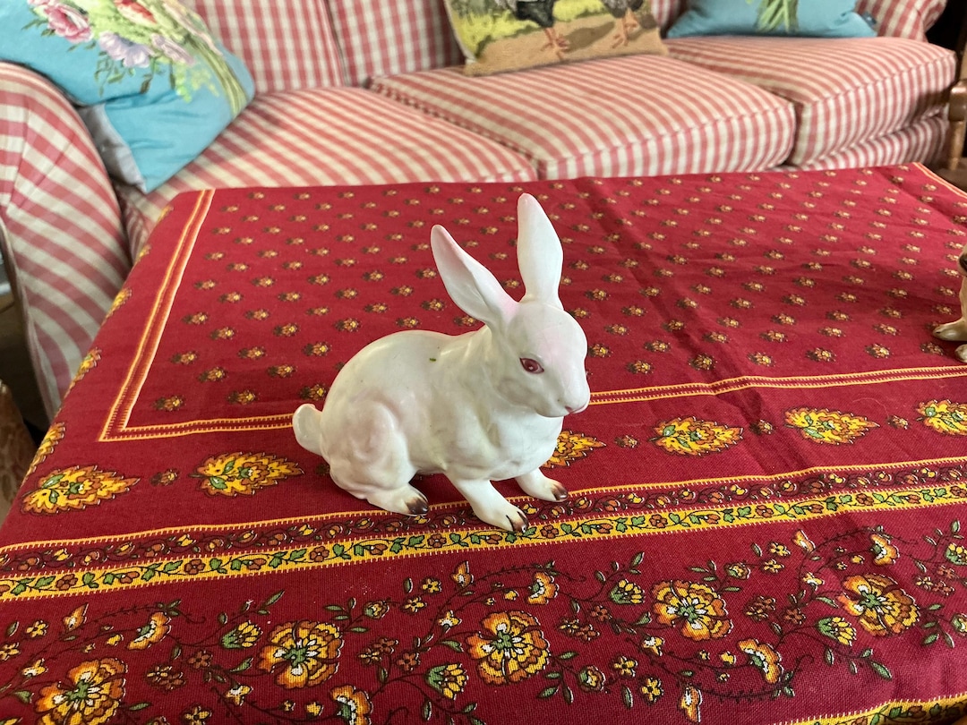 French Country Lefton Bunny Rabbit Figurine - Etsy