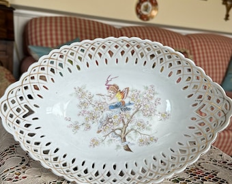 Set 5 Antique Saxe Dresden Porcelain Soup Bowls HP Flowers - Etsy 日本