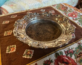 伝統的クラシック タオル シルバープレート バラ柄 ワインホルダー