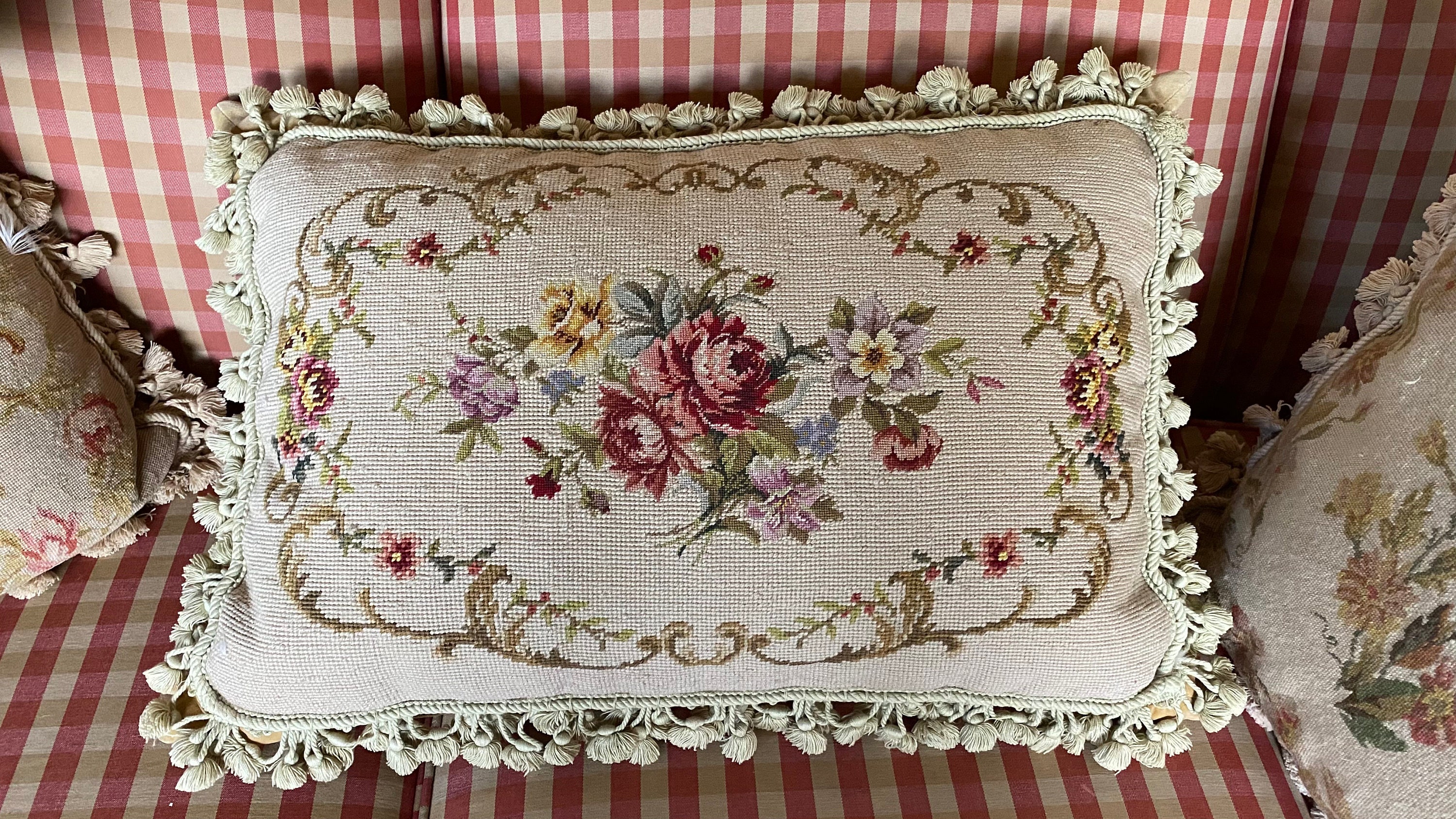 A Pair of 18th Century French Needlepoint Pillows 