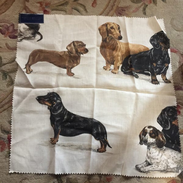 Whimsical Barclay Butera Kravet Kingsley Dachshund Dog