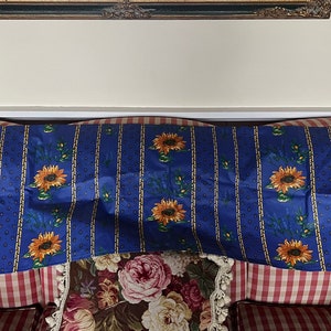 Provence Classic French Country Sunflower Acrylic-coated Round Tablecloth Runner by Le Cigaleg