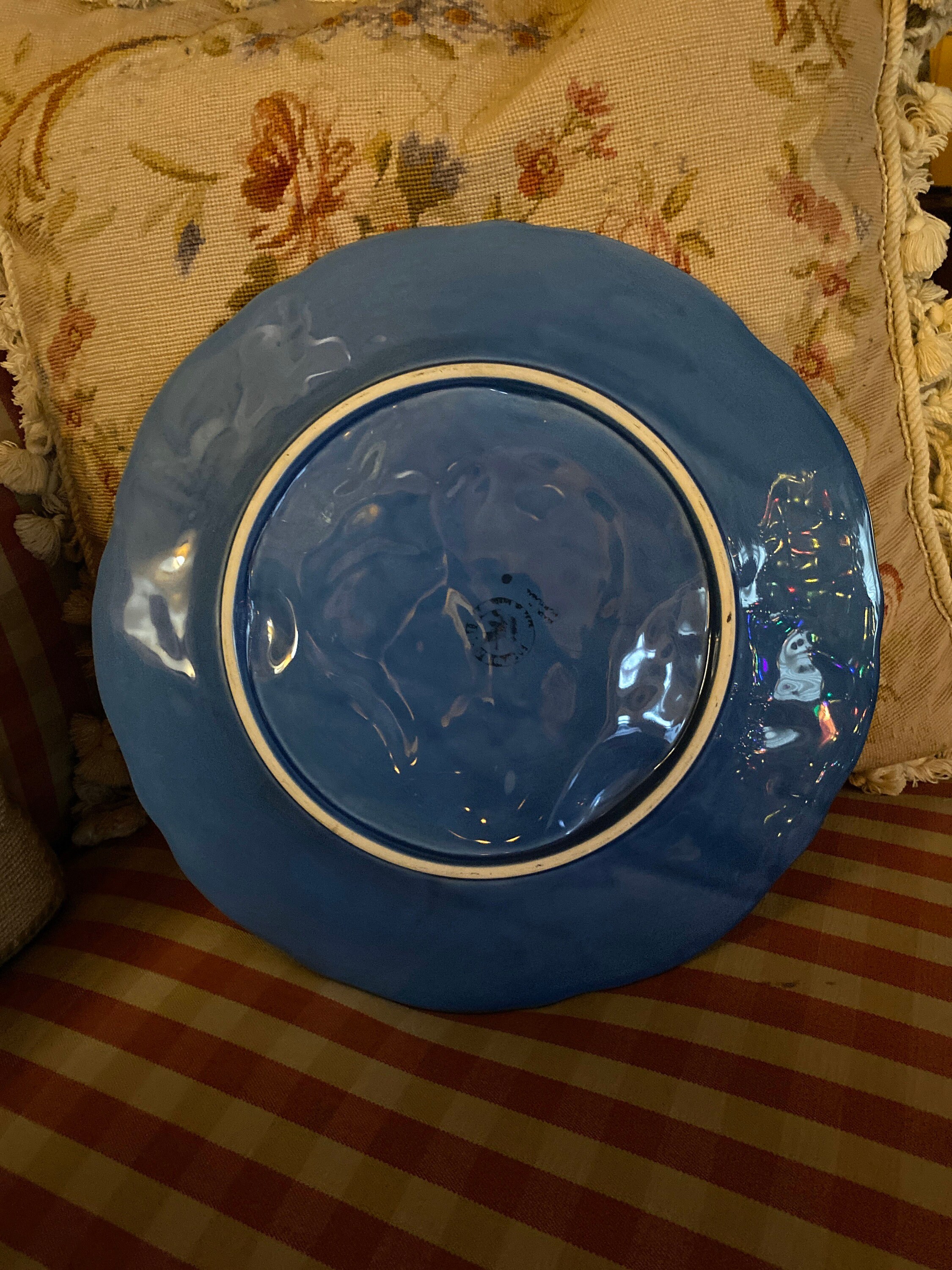 食器 Bordallo Pinheiro Sunflower Salad Plates Bordallo Pinheiro Blue Sunflower Platter Plate - Etsy