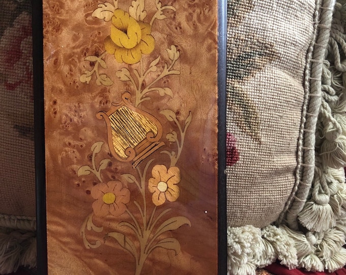 Italian Florentine Wood Inlayed Floral Plaque - Etsy Australia
